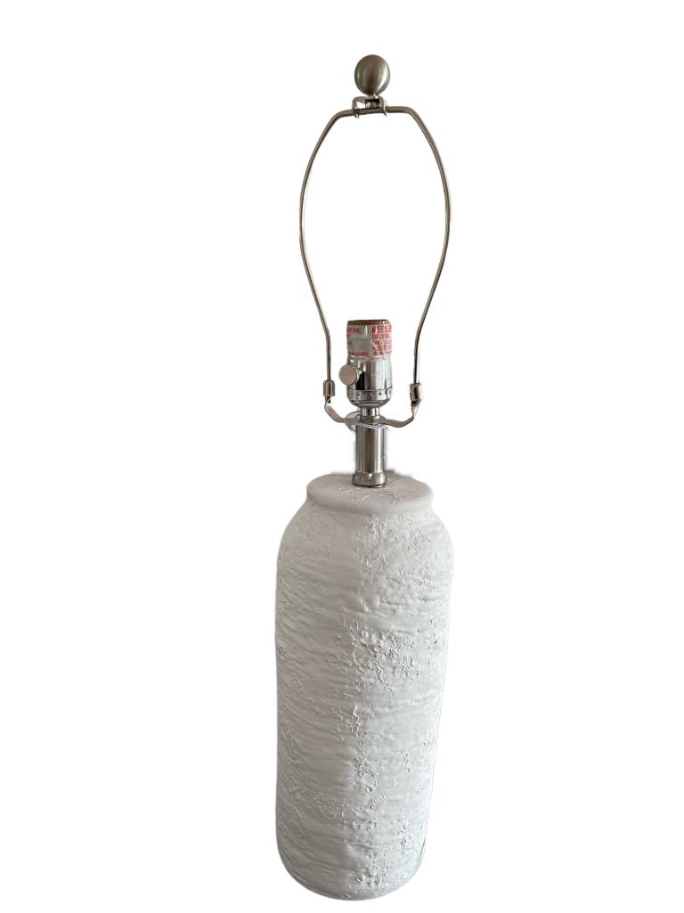 White Textured Lamp