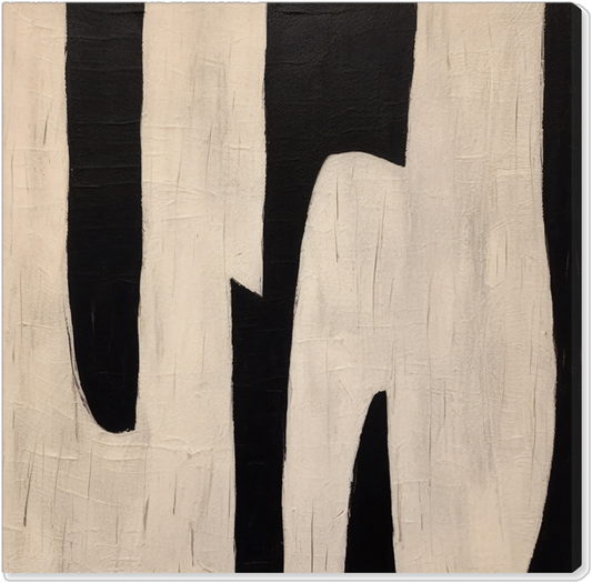 Abstract Natural Expresso Brown Canvas Art 30"x30"