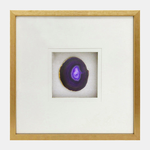 20x20 Set of 2 Framed Agate, Purple