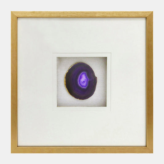 20x20 Set of 2 Framed Agate, Purple