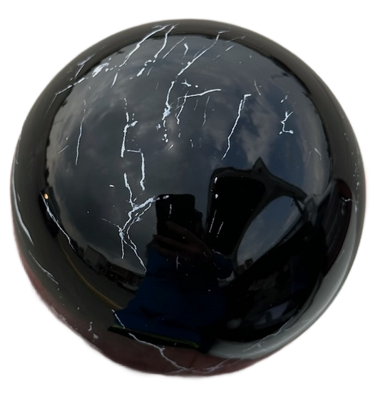 Black Marble Ball Decor