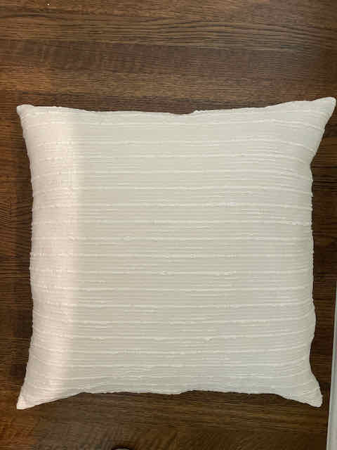 Cream Stripe Textured Square Pillow 22x22