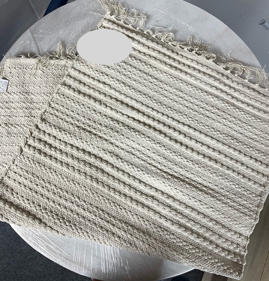 Ivory Textured Accent Rug 27x45