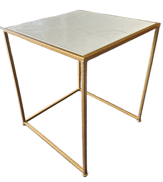 *Candy Store* Marble Top Gold Frame Nesting Table Large