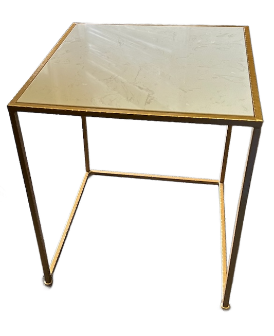 *Candy Store* Marble Top Gold Frame Nesting Table Small