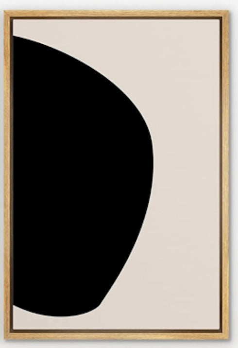 Negative Space Black Color Blocks III Art 24"x36"