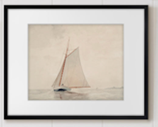 Sail Boat I Framed Art 11"x14"
