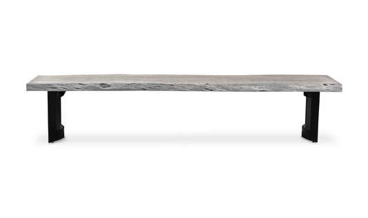 BENT BENCH SMALL WEATHERED GREY 92"