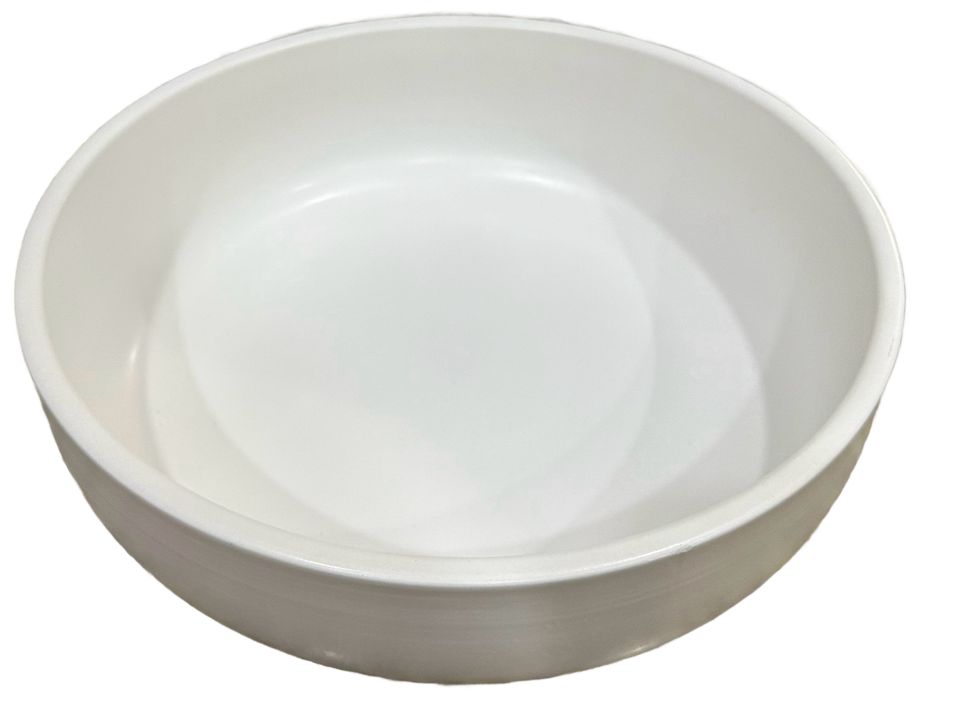 White Ceramic Low Bowl 10"
