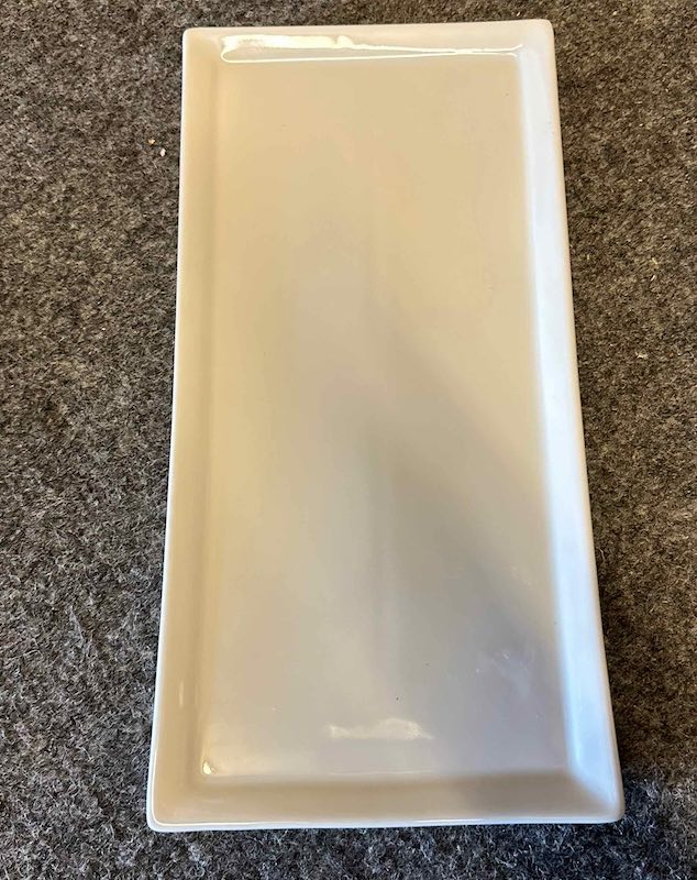 White Platter of Rectangle Shape