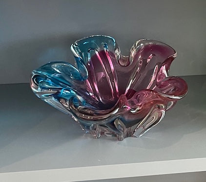 Blue and Pink Murano Glass