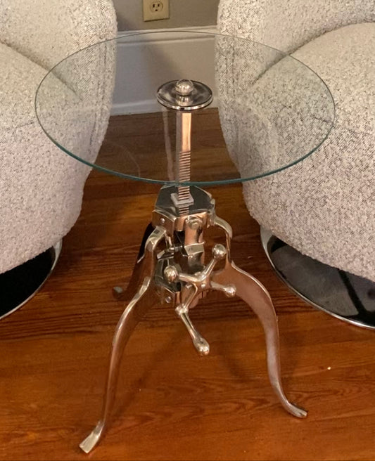 Cogsworth Chrome and Glass Cocktail Table