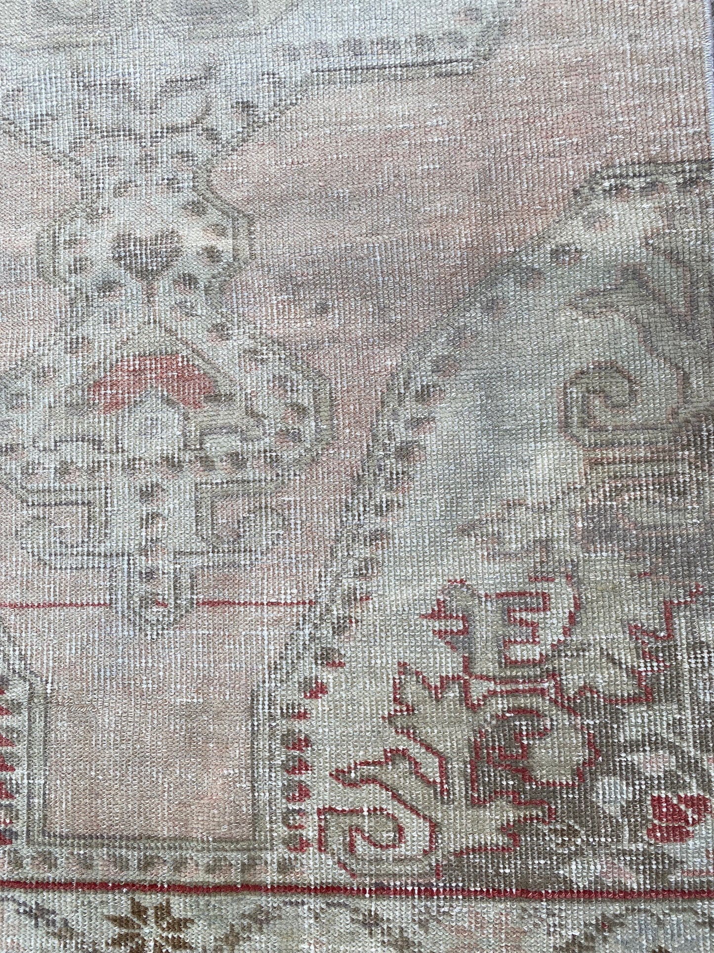 Vintage Faded Turkish Runner 2'8.5"x7'3.5"