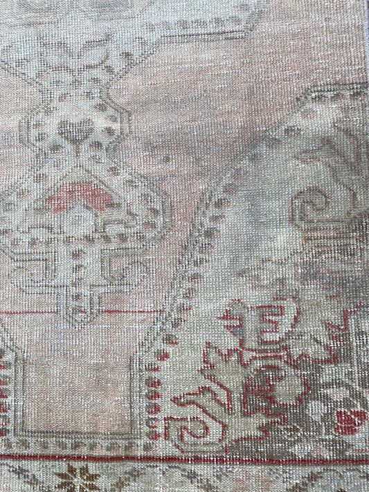 Vintage Faded Turkish Runner 2'8.5"x7'3.5"