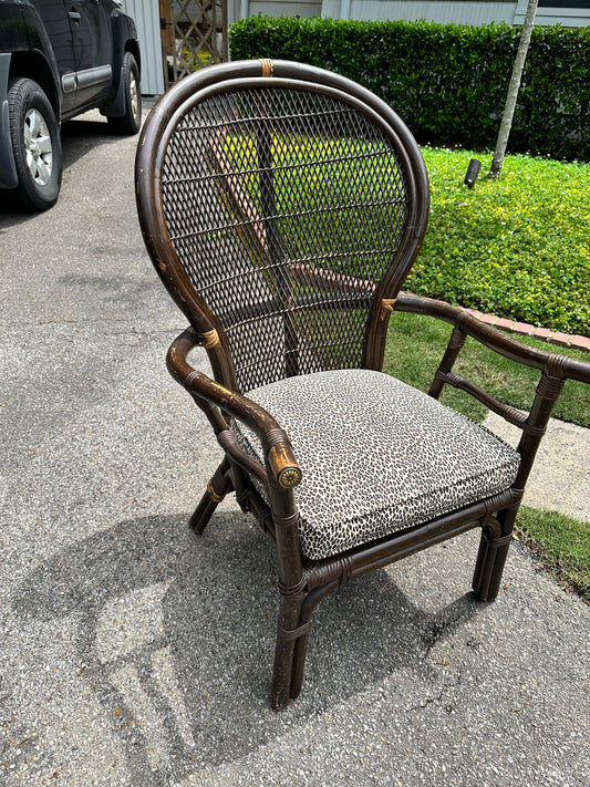 Vintage Cain Peacock Chair