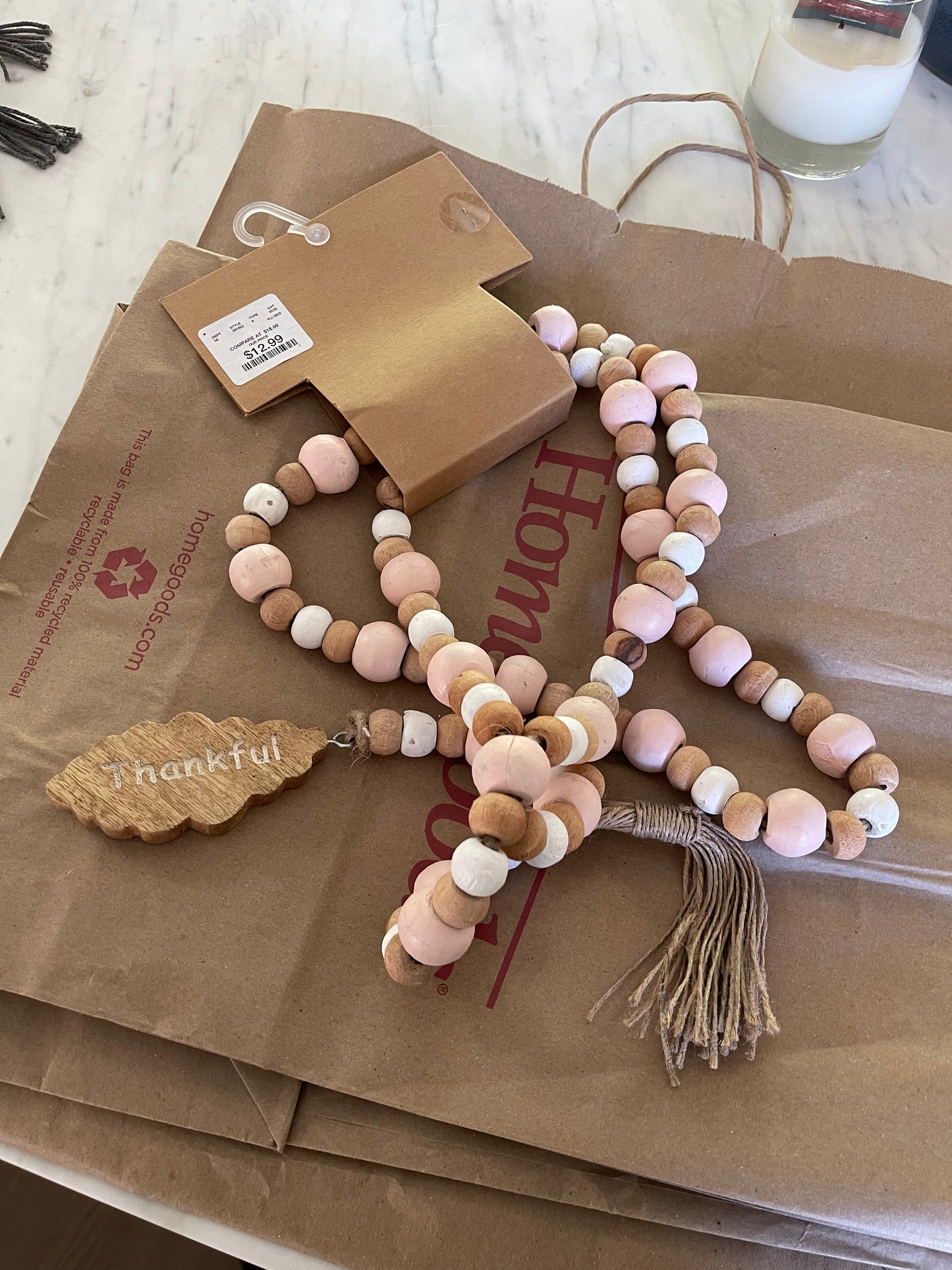 Pink and Brown Beads