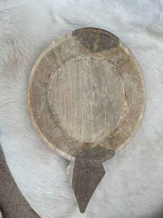 Wood Tray with Triangle Handle