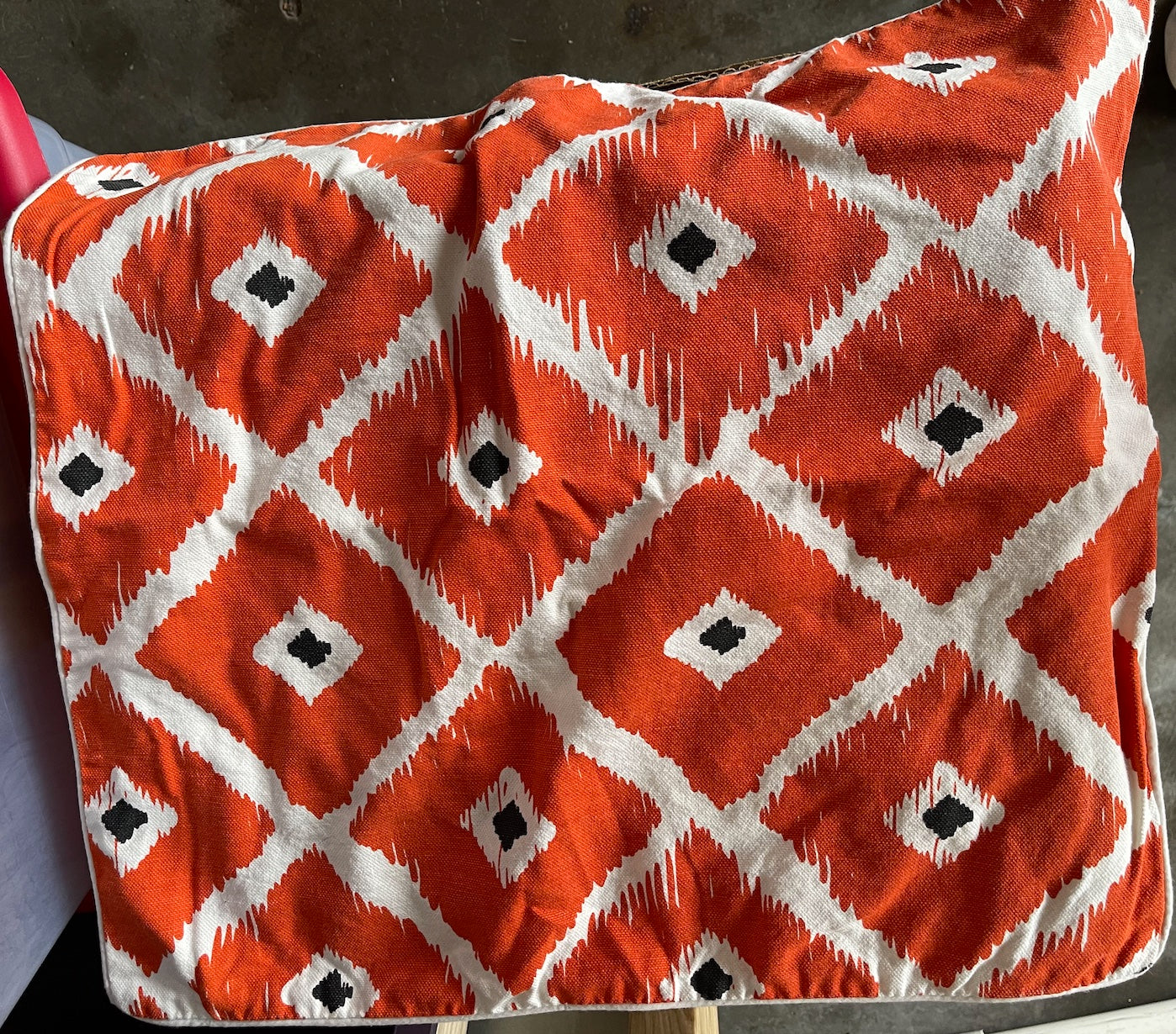 Orange Diamond Pillow Cover