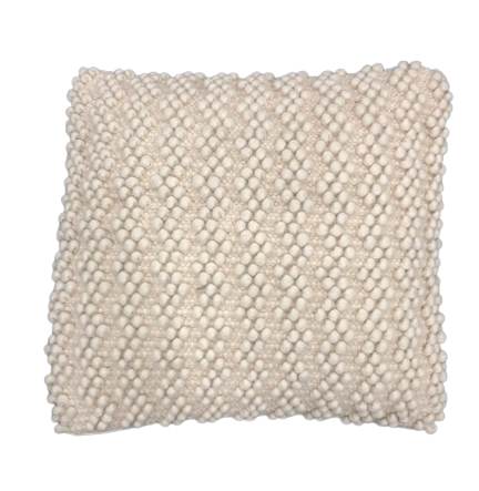 Turkish Pillow Cream Nubby Pillow