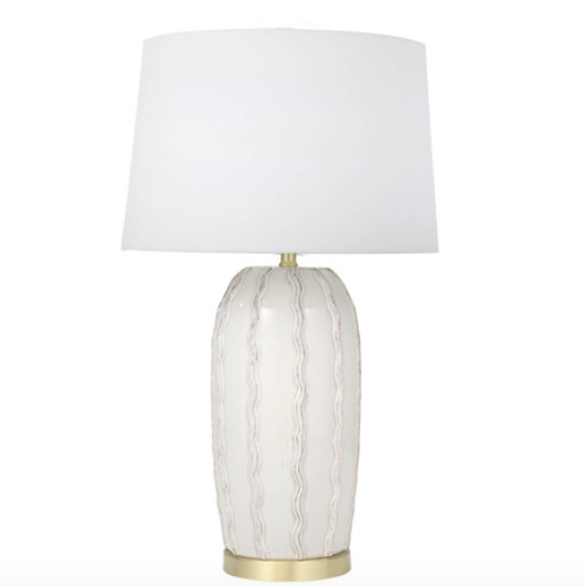 Ceramic 31" Ribbon Table Lamp Ivory