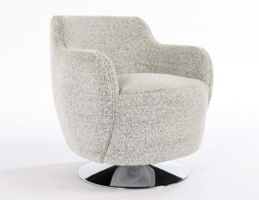 Leslie Swivel Accent Chair Gray