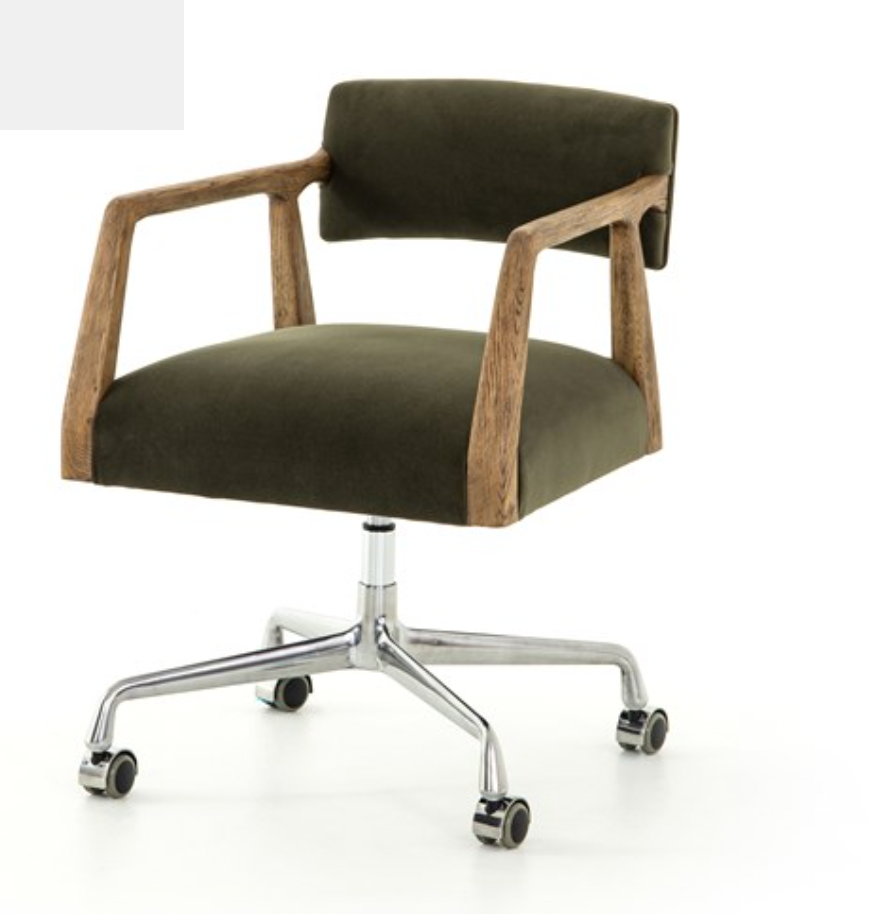 Tyler Desk Chair Modern Velvet Loden