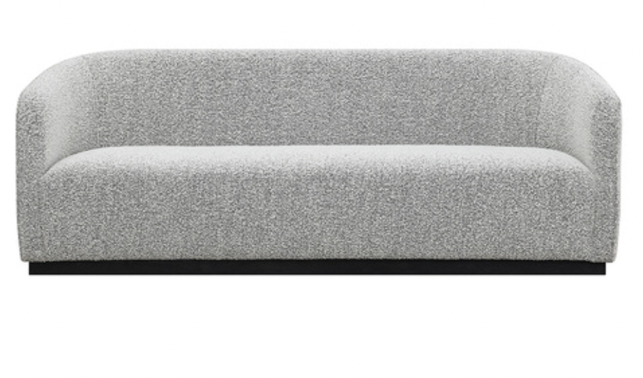 3 Seater Basic Settee Wood Base Salt & Pepper 79"