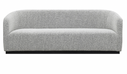 3 Seater Basic Settee Wood Base Salt & Pepper 79"