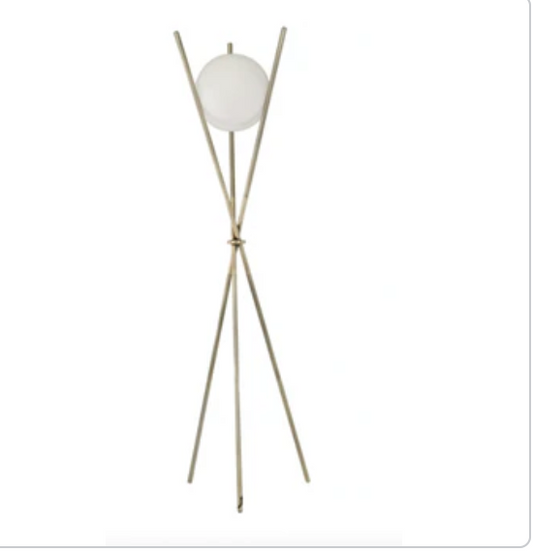 Tripod Orb Floor Lamp Gold