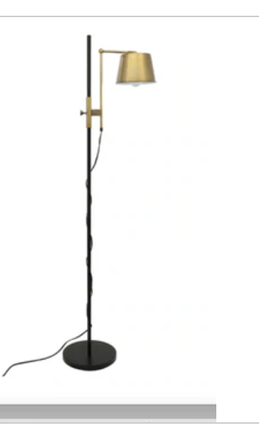 Bronze and Copper Floor Library Lamp