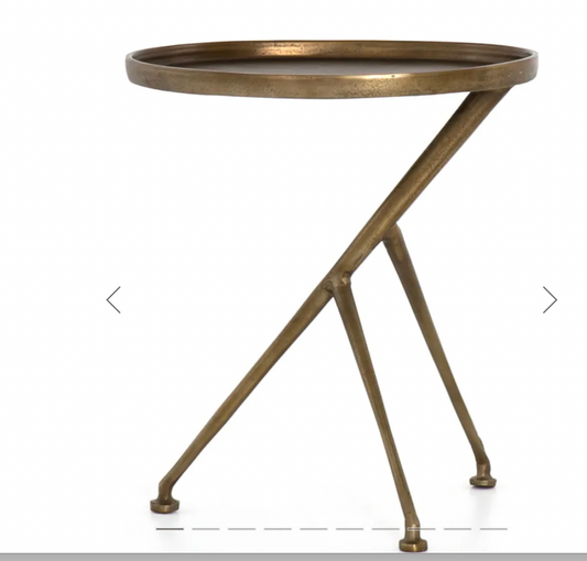 Schmidt Accent Table Raw Antique Brass