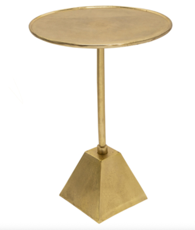 23" Metal Side Table Gold