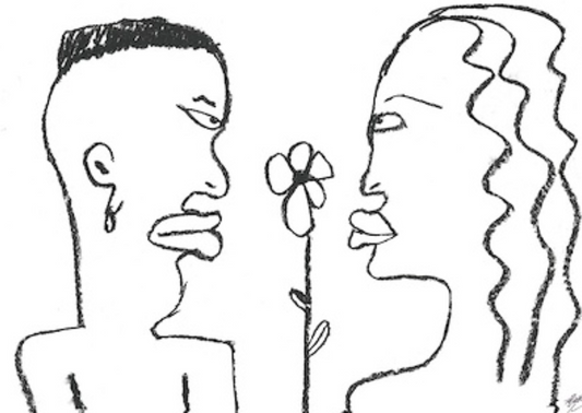 28"x20" Un Couple Art