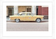 30"x22" Yellow Taxi Havana Art