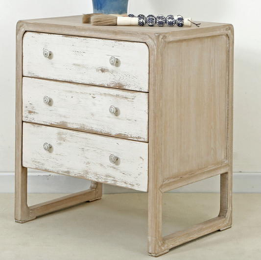 Reclaimed Wood Peking Side Table