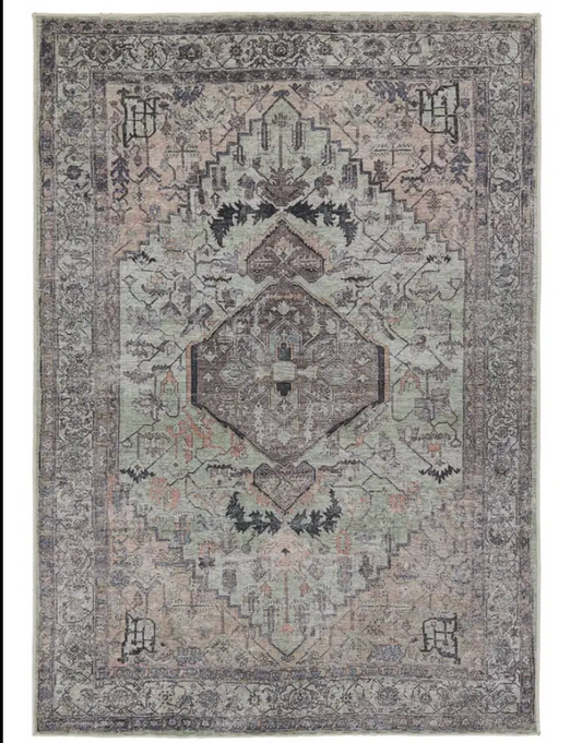 Desert Sage Tawny Brown Vindage 5’3”x8 VIN04