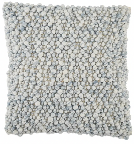 Turtledove Stone Blue Angora 22x22 Pillow