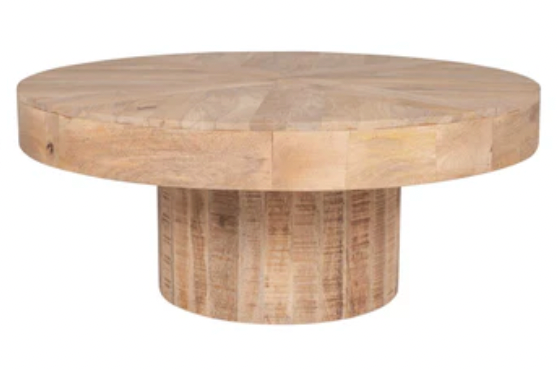 Maison 37" Round Mango Wood Coffee Table