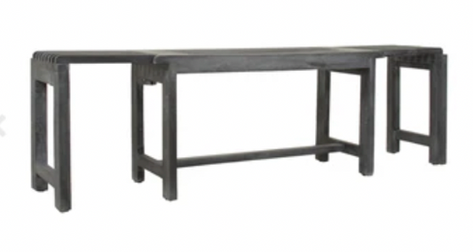 Paris Mango Wood Bench Black