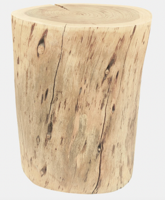 *CANDY STORE* Wood 19H Log Stool