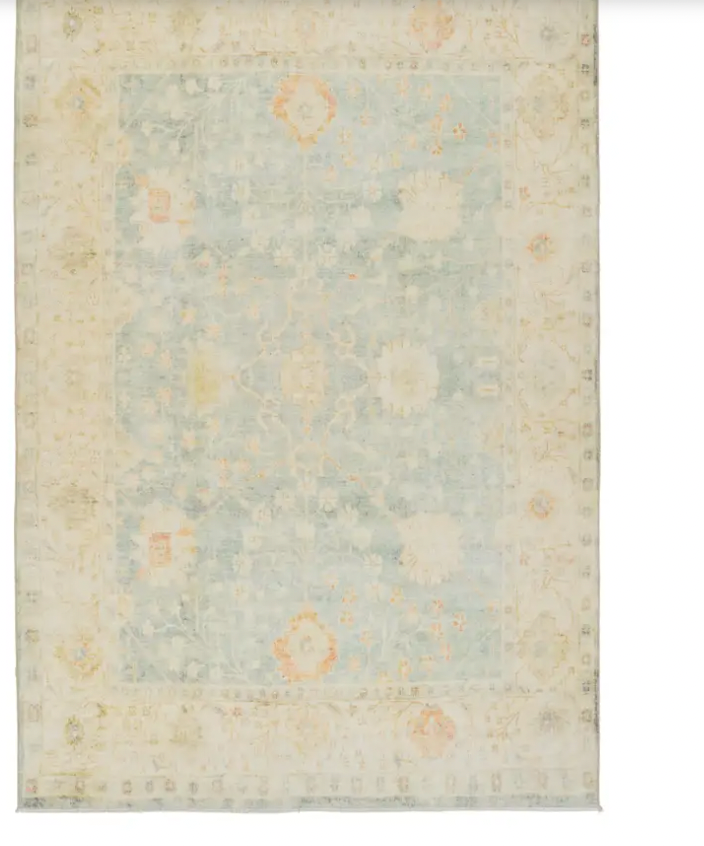 Celadon Tint Castle Wall Boheme Rug 2'6x8 BOH27