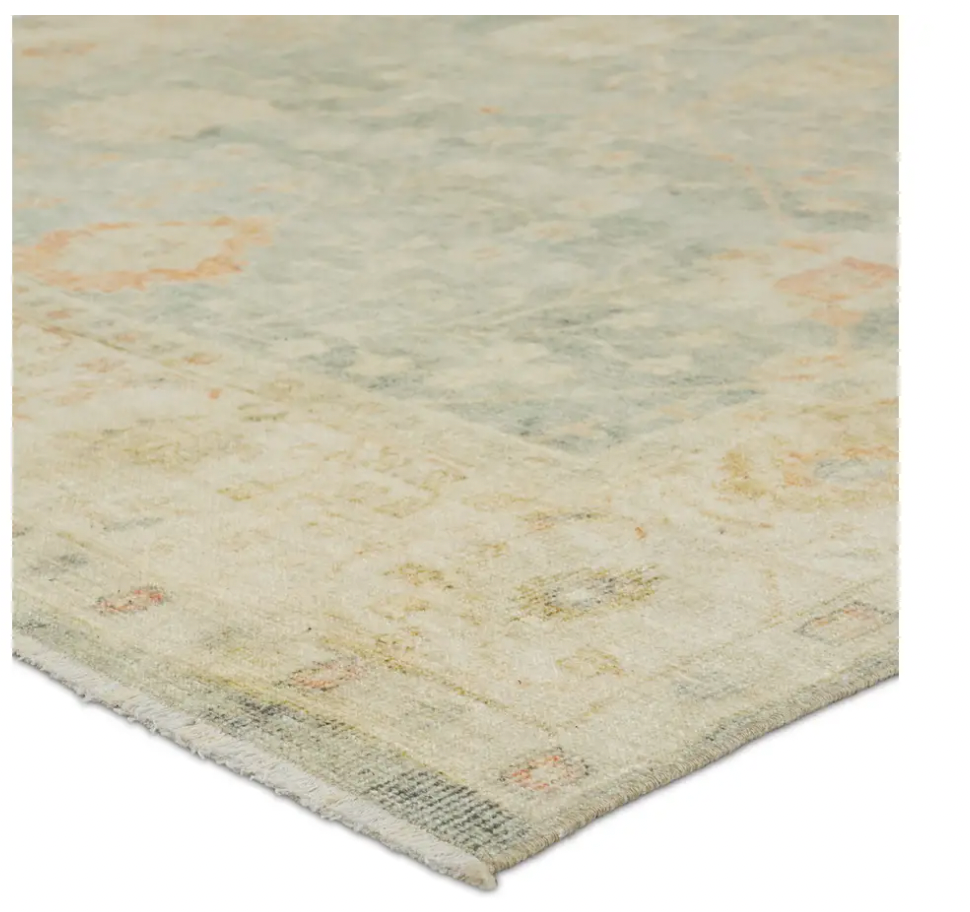 Celadon Tint Castle Wall Boheme Rug 2'6x8 BOH27
