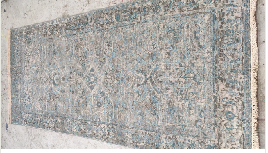 Londyn 3.6x8 Hand Knotted Grey Oushak Runner