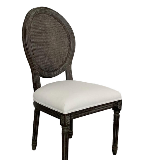 Louis Round Cane Back Side Chair