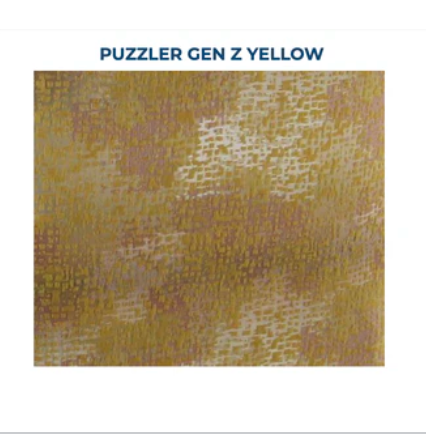 Upholstered Accent Table w/ Glass Top Puzzler Gen Z Yellow