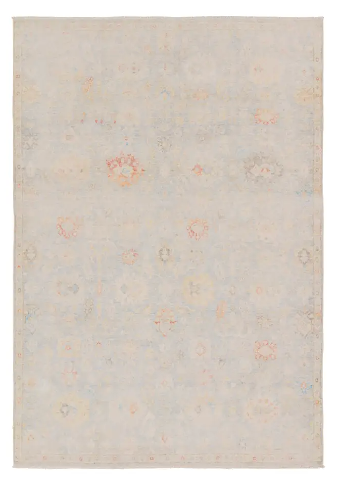 Light Blue White Boheme Rug 2'6x8 BOH28