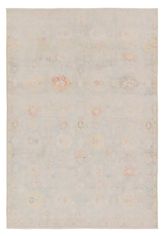Light Blue White Boheme Rug 2'6x8 BOH28