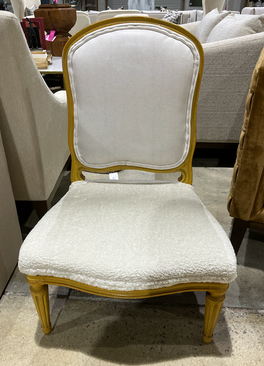 Upholstered Front and Red Back Chair