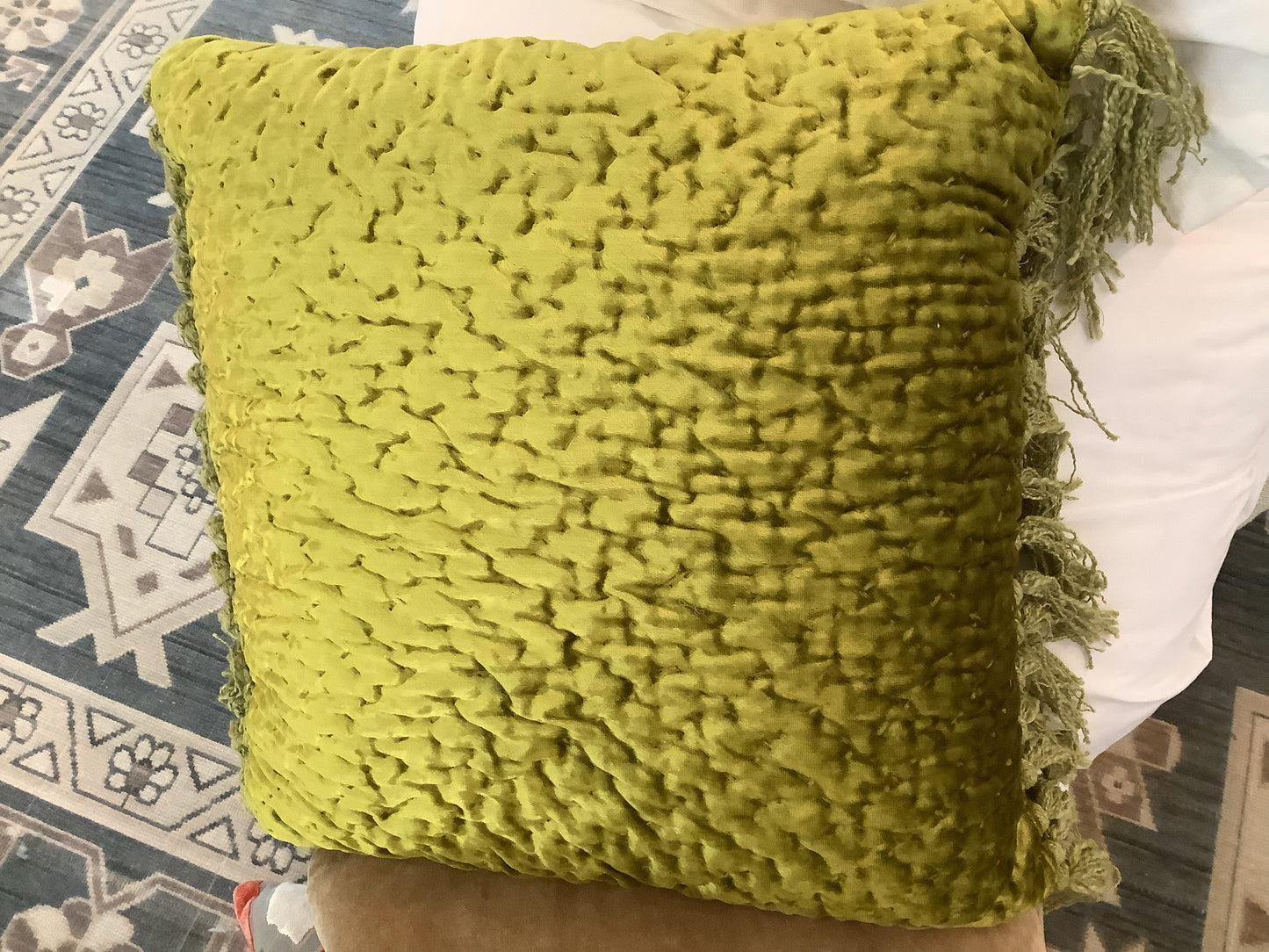 Chartreuse Velvet Pillow