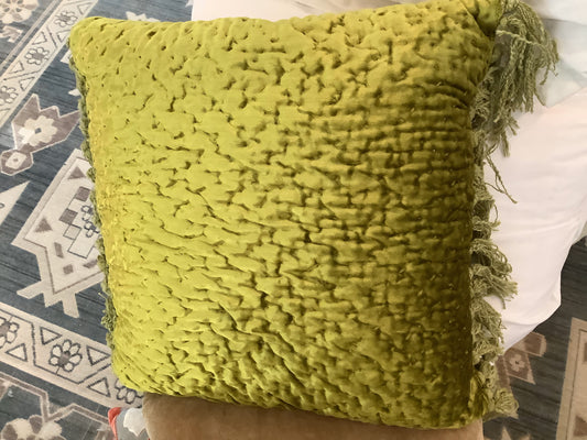 Chartreuse Velvet Pillow